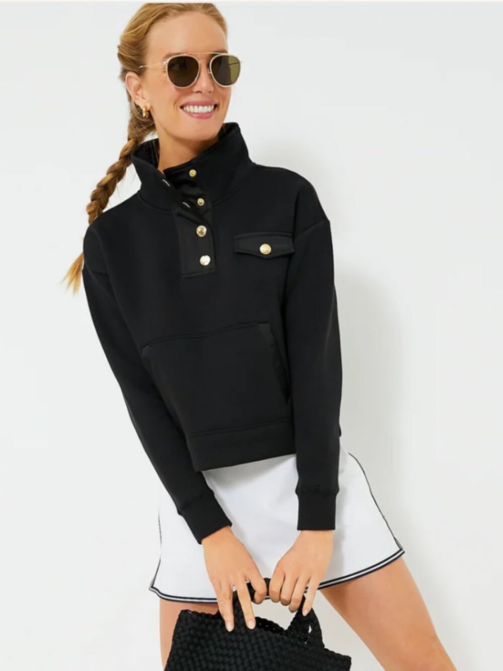 TNUCK Sport Black Snap Bailey Sport Pullover